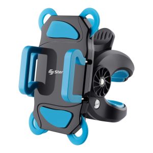 Soporte para celular con sujeción en manubrio color azul