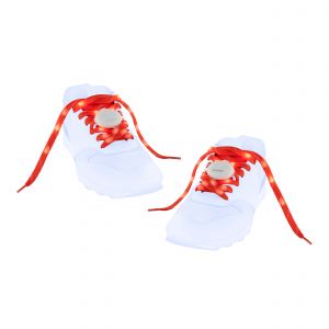 Agujetas LED para calzado deportivo color rojo