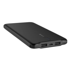 Power Bank de 12,000 mAh con 2 salidas USB color negro